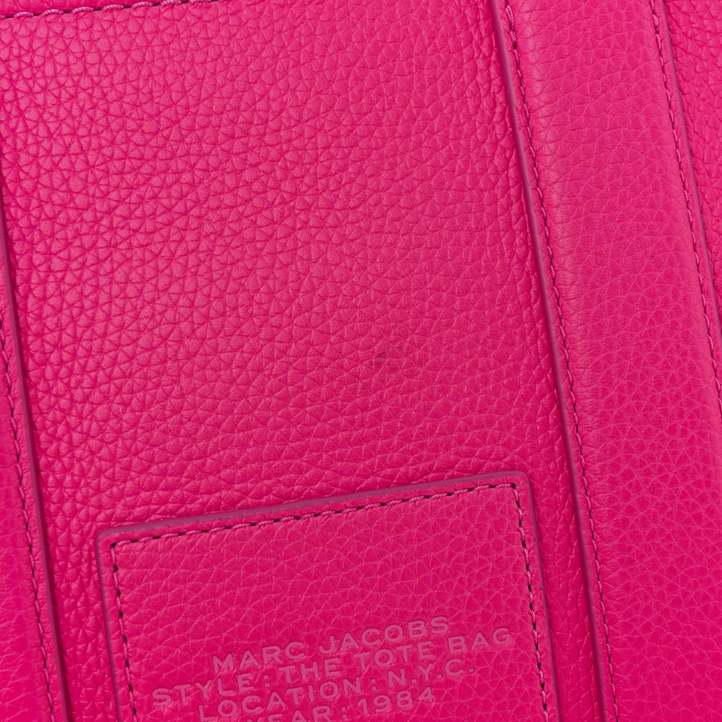 Grained Calfskin Small The Tote Bag Hot Pink