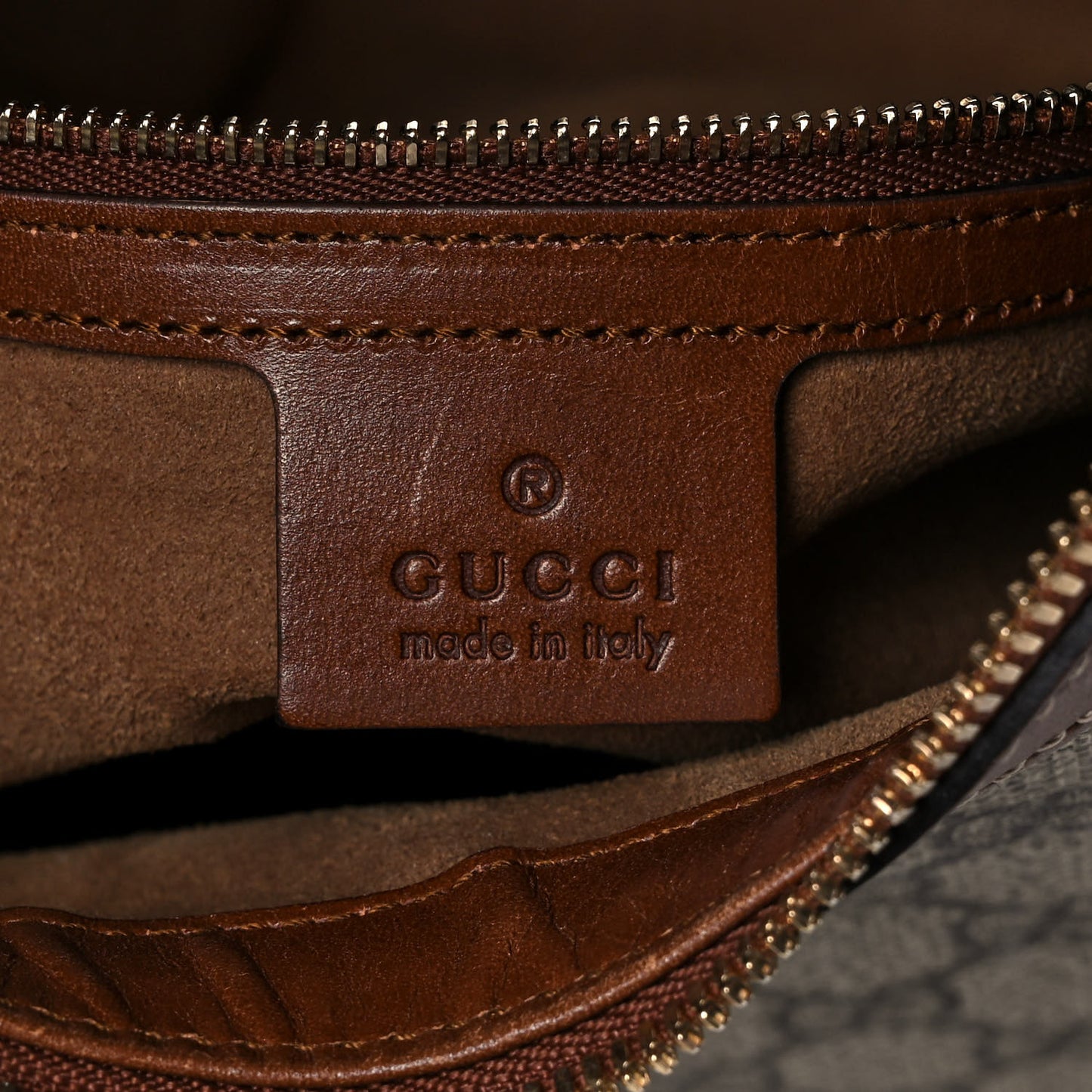 GG Supreme Monogram Linea A Hobo Brown