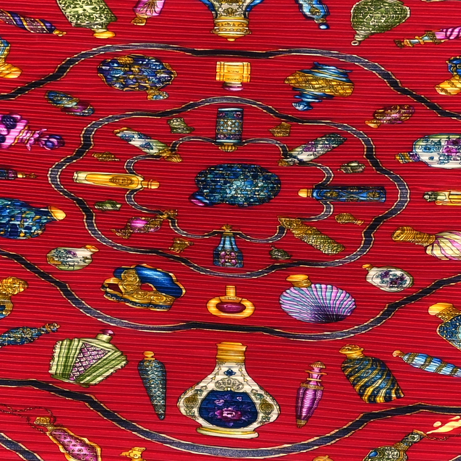 Hermes Silk Plisse Qu' Importe Le Flacon Scarf 2 of 4