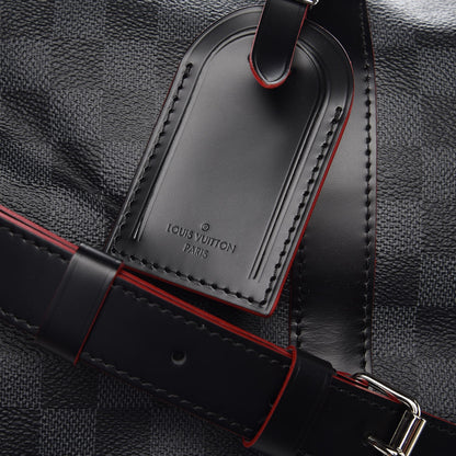 Louis Vuitton Damier Graphite Keepall Bandouliere 55 Rouge 8 of 9