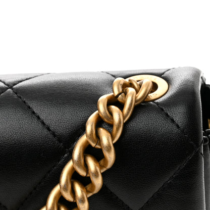 Chanel Lambskin Quilted Small Side Note Flap Black 10 of 11