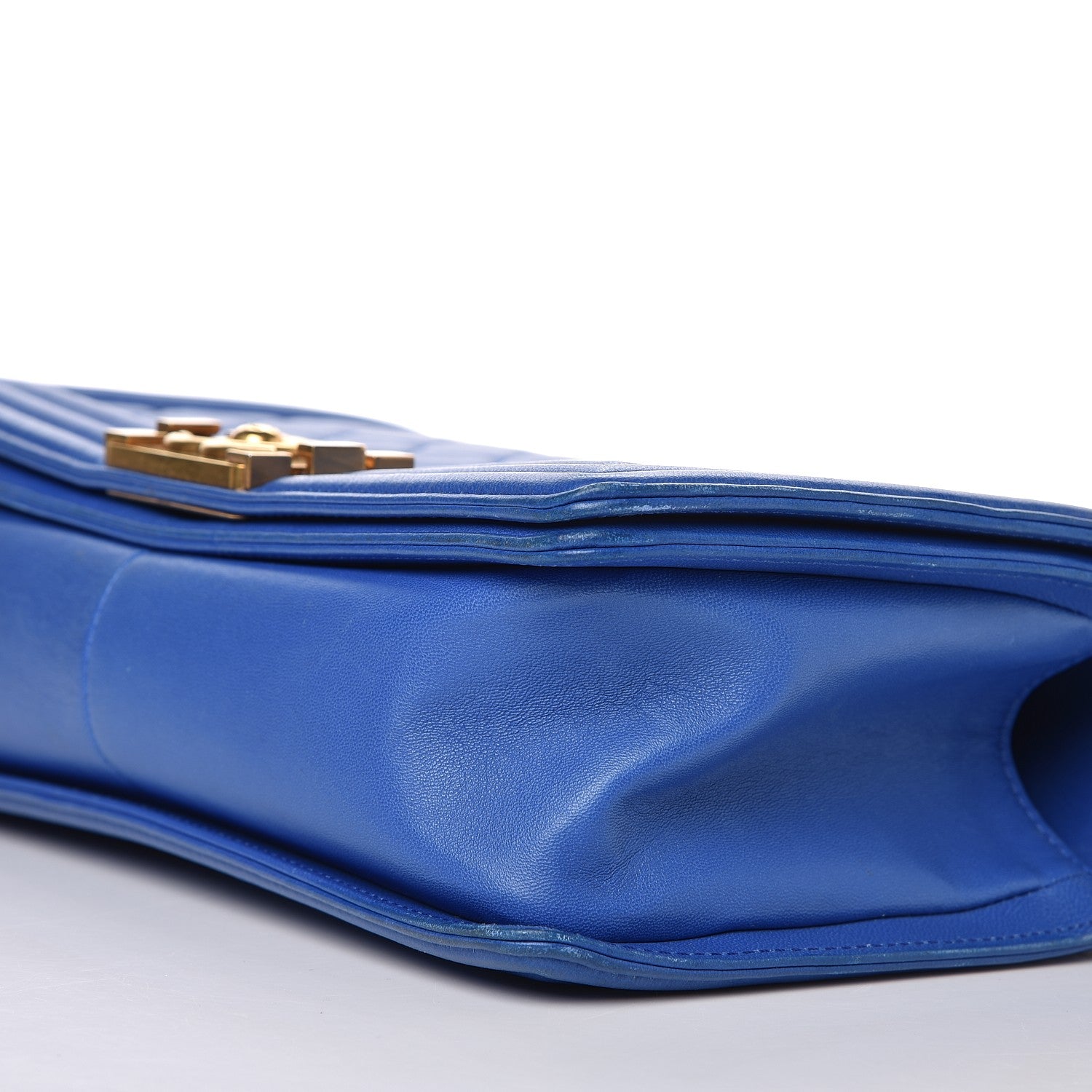 Chanel Lambskin Quilted Medium Boy Flap Blue 11 of 11