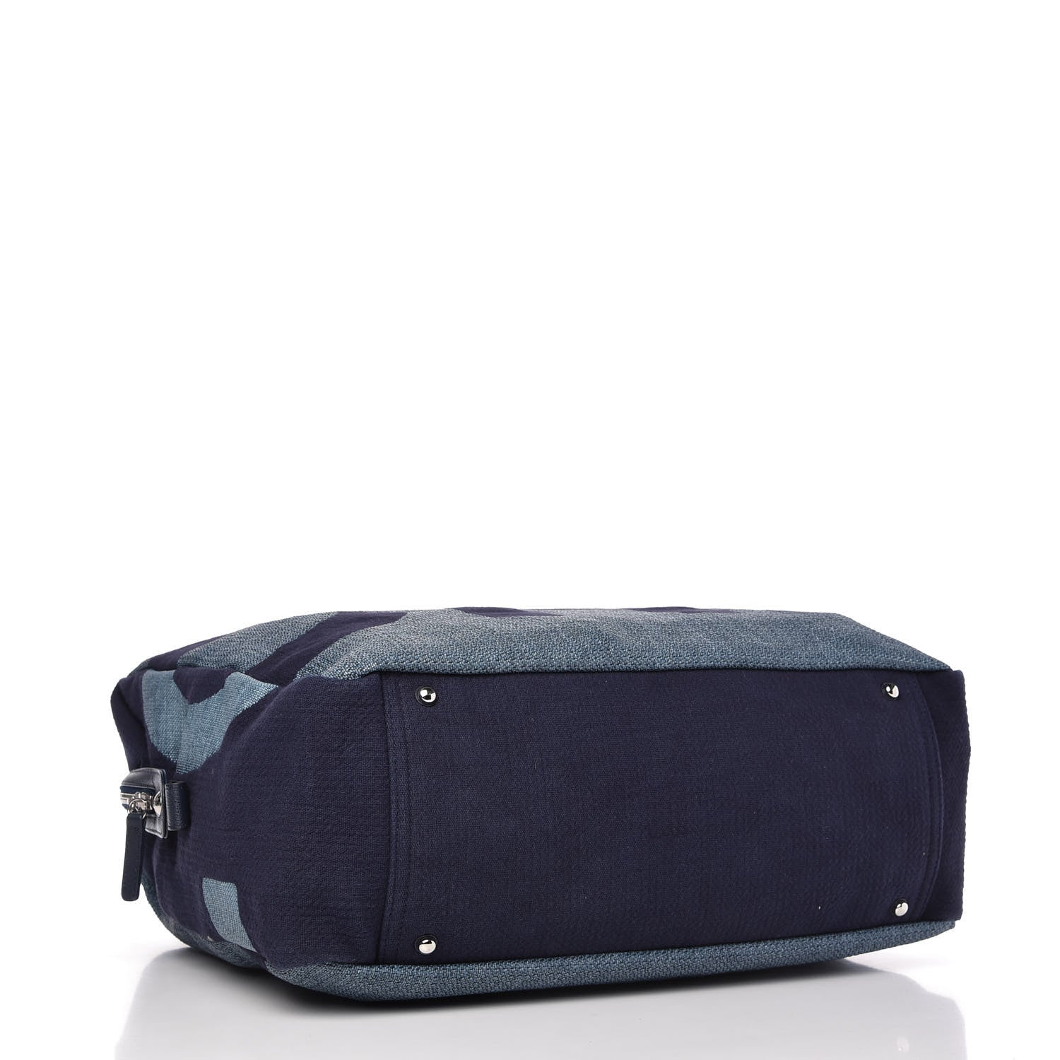 Chanel Canvas Maxi Bowling Bag Blue 4 of 9