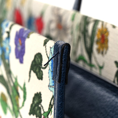 Gucci Canvas Large Flora Tote Navy Multicolor 11 of 11