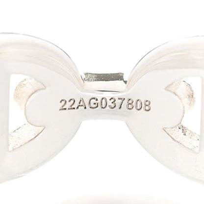 Hermes Sterling Silver PM Chaine d'Ancre Enchainee Band Ring 50 5.25 6 of 8