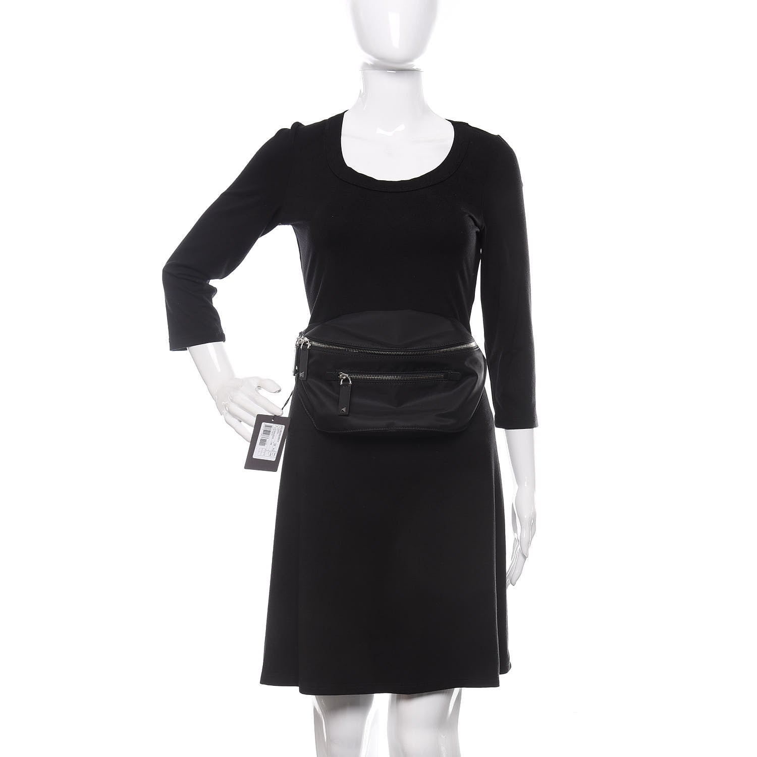 Valentino Garavani Nylon VLTN Rockstud Belt Bag Black 2 of 9