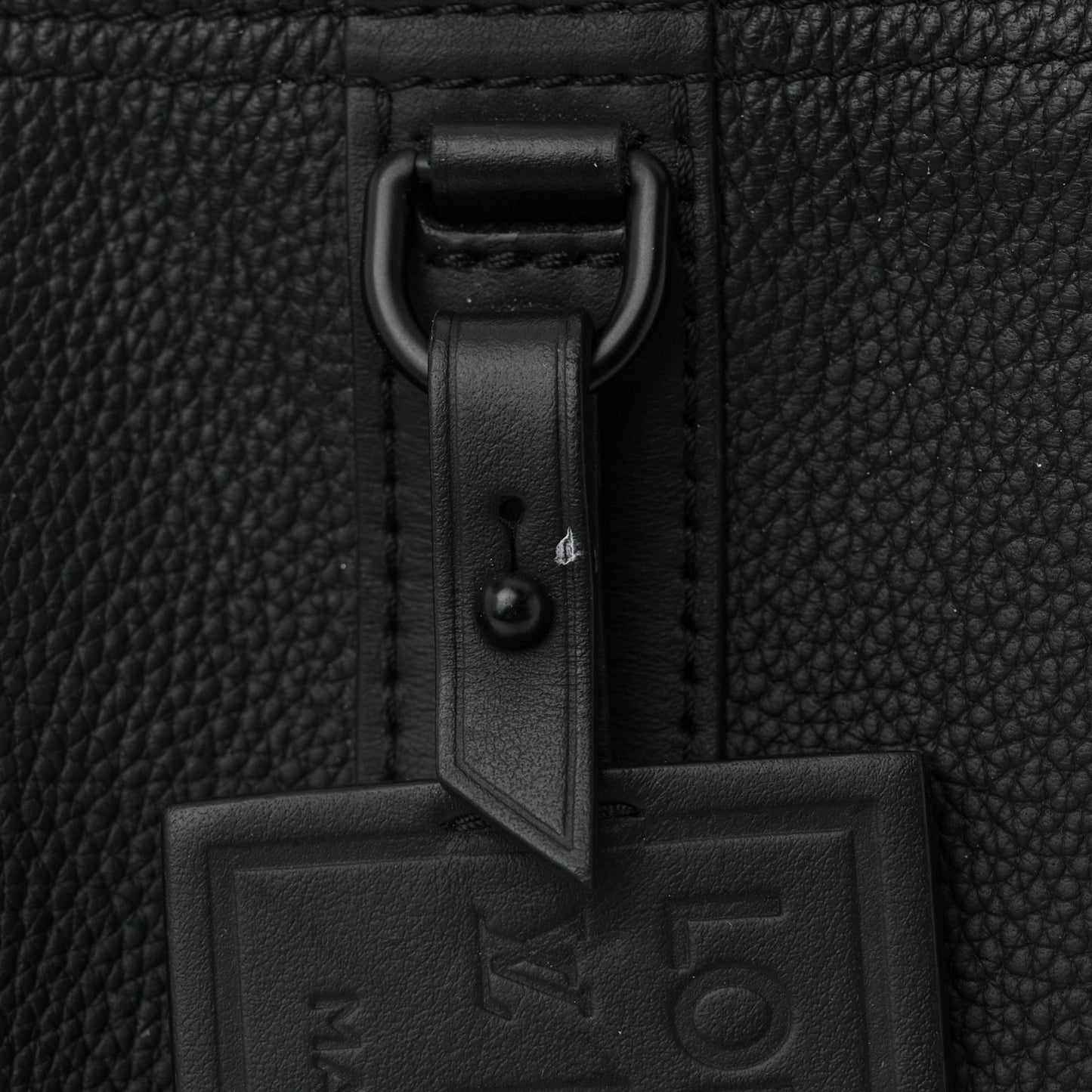 Grained Calfskin Aerogram City Keepall Black