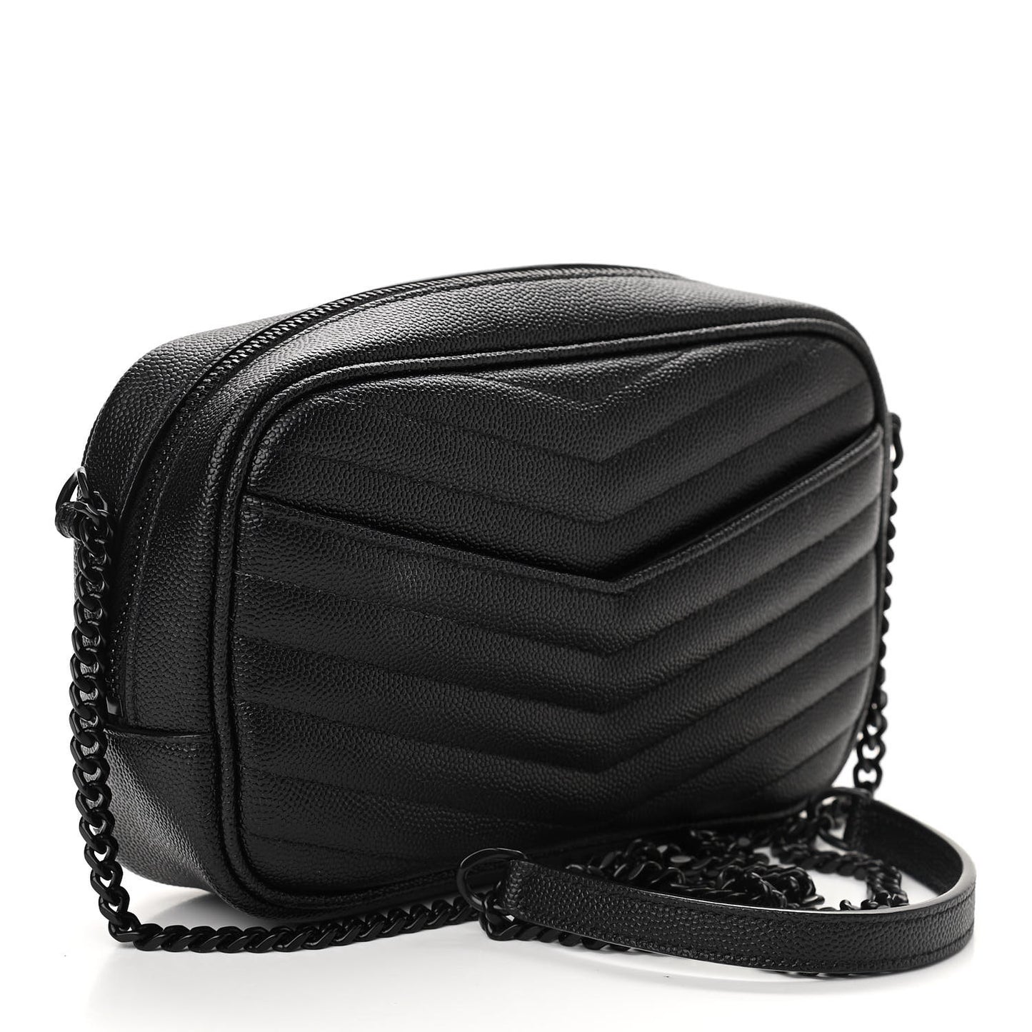 Grain De Poudre Matelasse Monogram Mini Lou Camera Bag Black