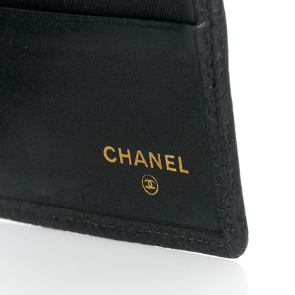 Chanel Caviar Diamond Stitched Check Book Wallet Black 7 of 10