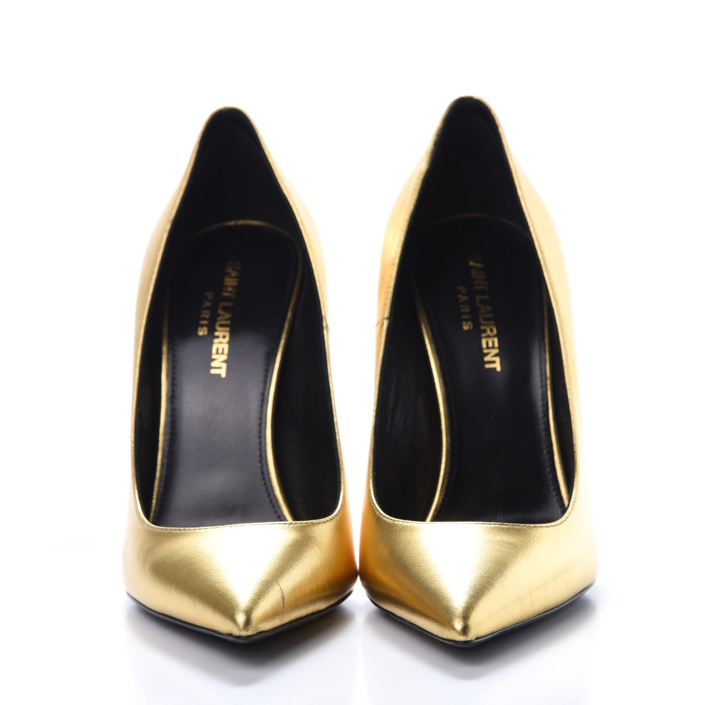 Calfskin Opyum 100 Pumps 37.5 Gold
