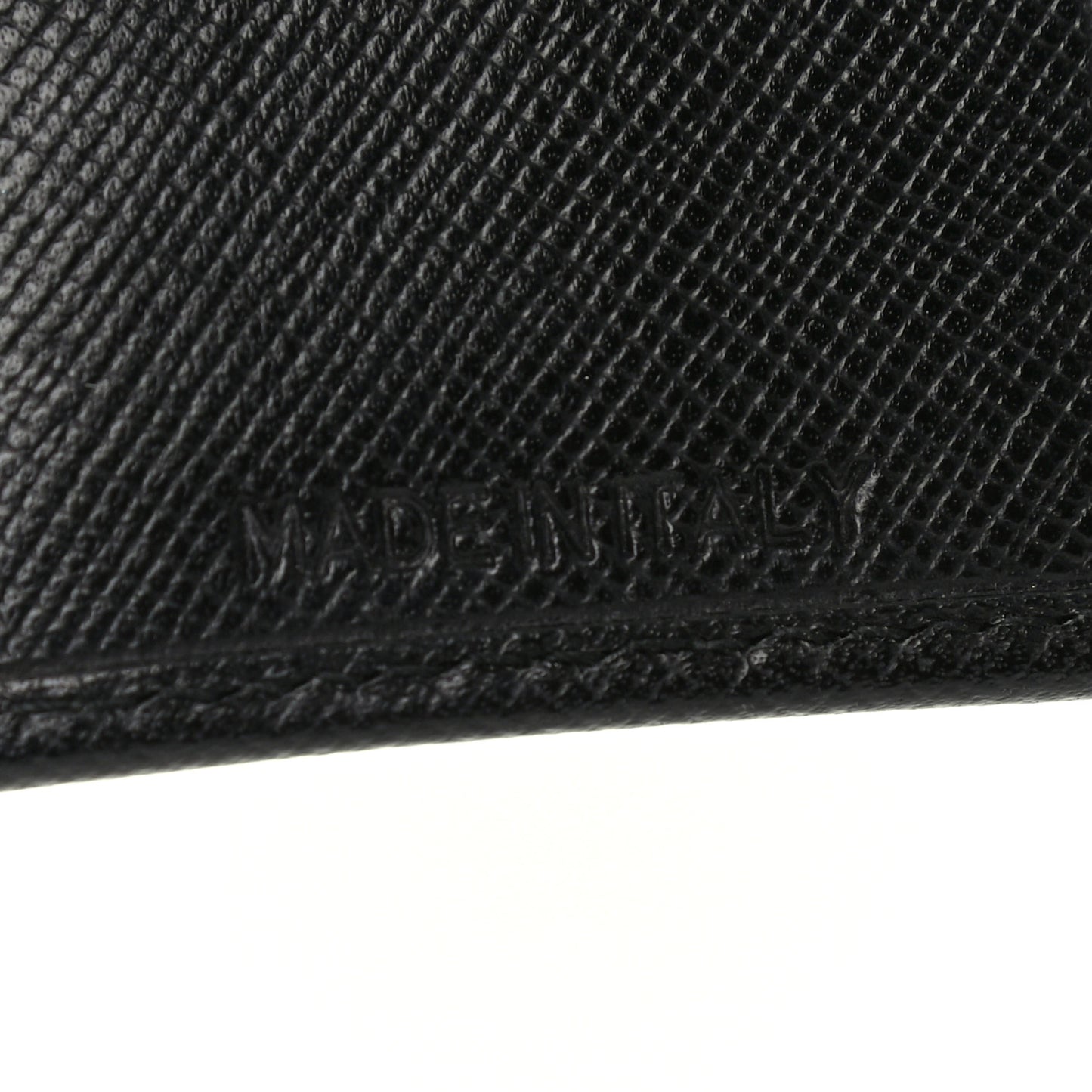 Saffiano Metal Tri-Fold Wallet Black