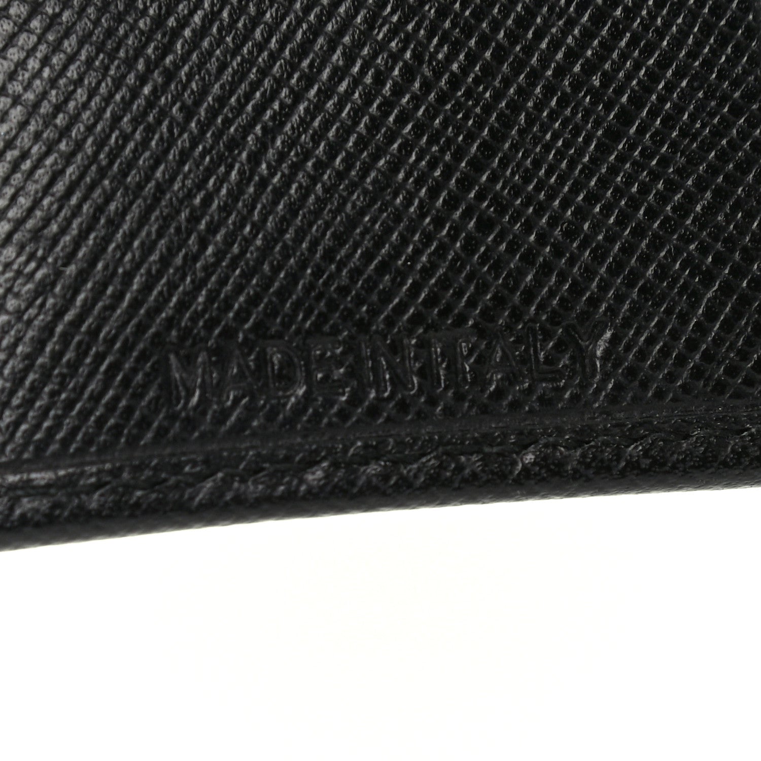Prada Saffiano Metal Tri-Fold Wallet Black 7 of 8