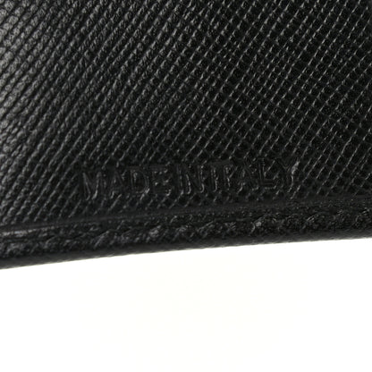 Prada Saffiano Metal Tri-Fold Wallet Black 7 of 8