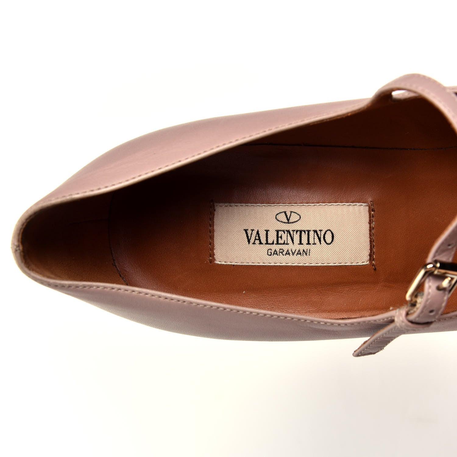Valentino Garavani Calfskin Soul Rockstud Mary Jane 110mm Pumps 38.5 Poudre 7 of 14