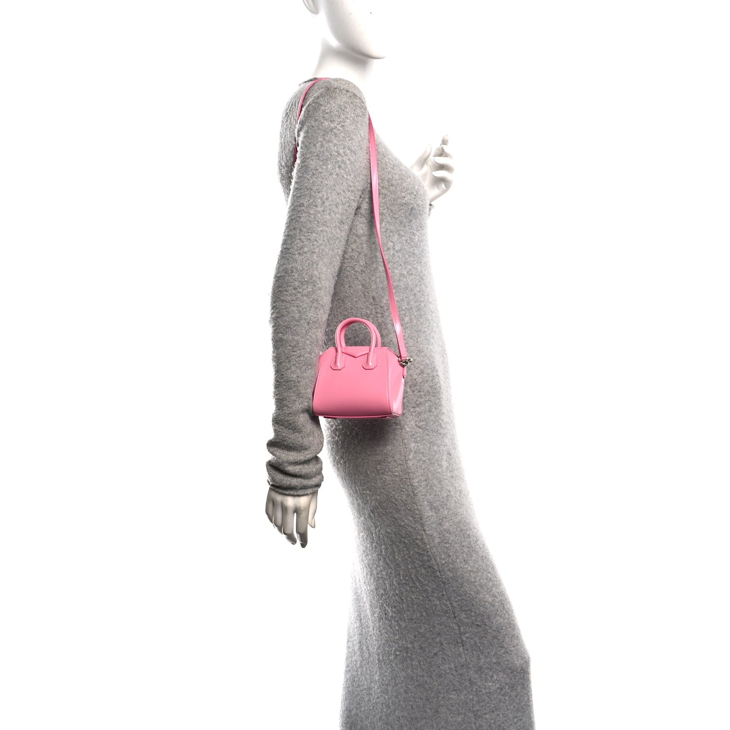 Givenchy Shiny Lord Calfskin Micro Antigona Bright Pink 2 of 10