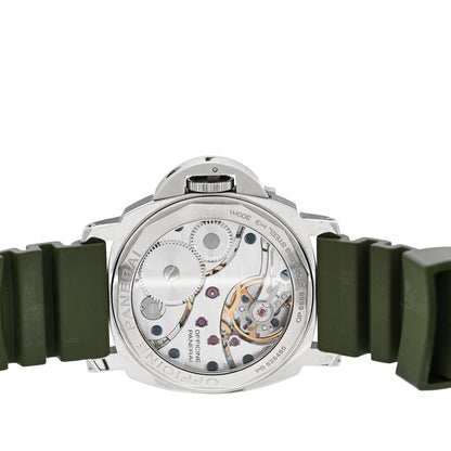 Panerai Stainless Steel Rubber 44mm Luminor Marina Manual Winding Watch White PAM00114 4 of 4