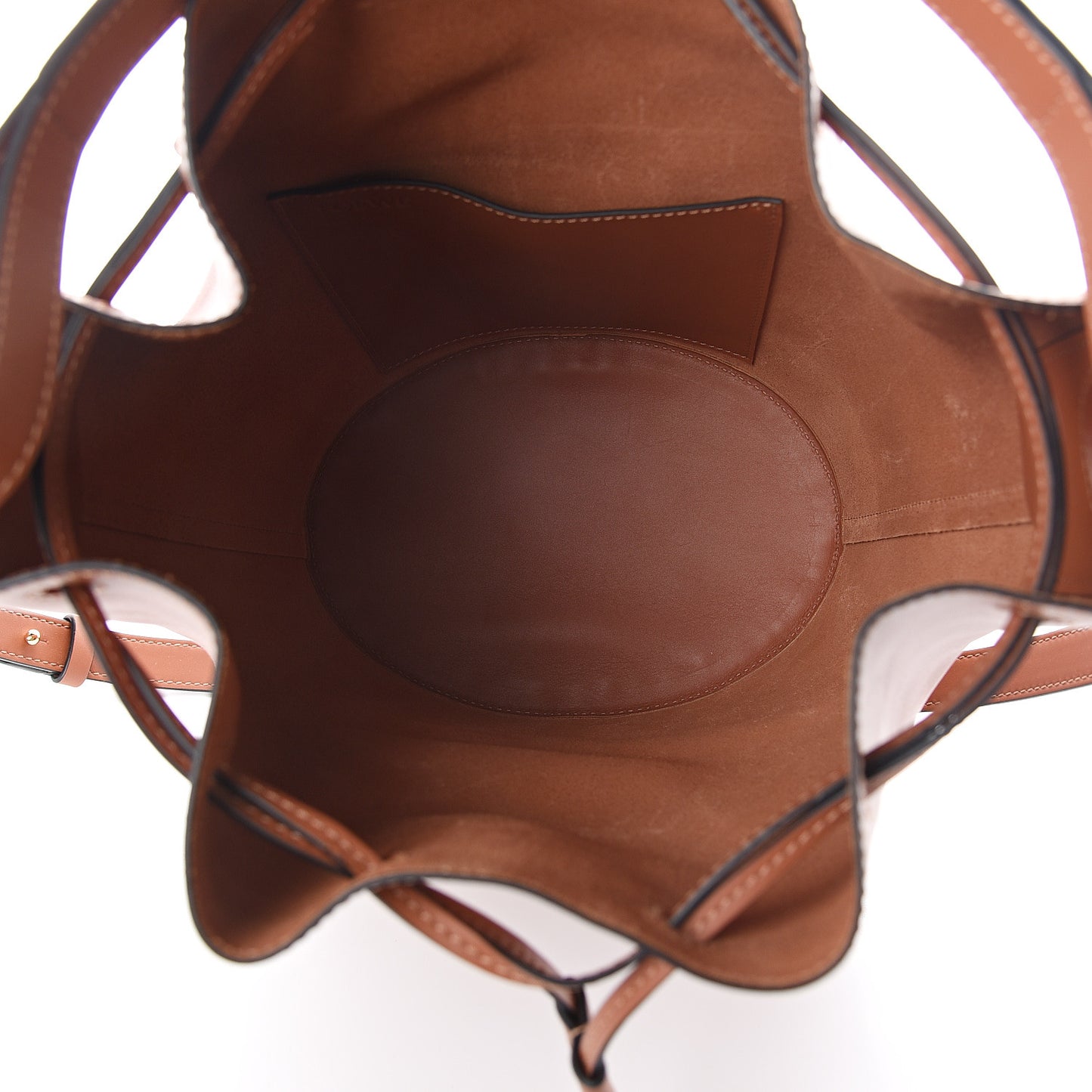 Calfskin Balloon Bucket Bag Tan