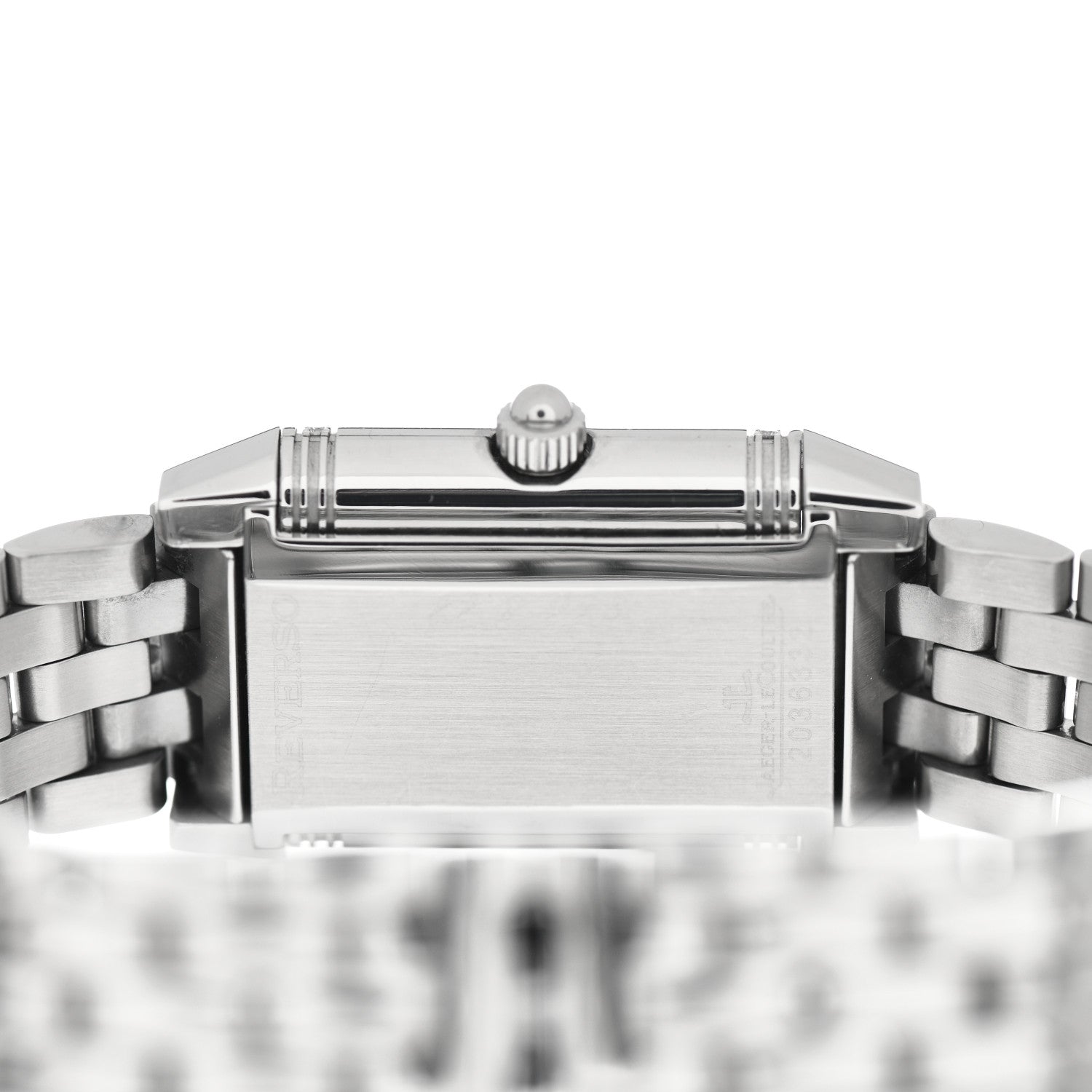 Jaeger-LeCoultre Stainless Steel Diamond Mother of Pearl 20mm Reverso Classic Duetto Manual Winding Watch 266.882.443 5 of 6