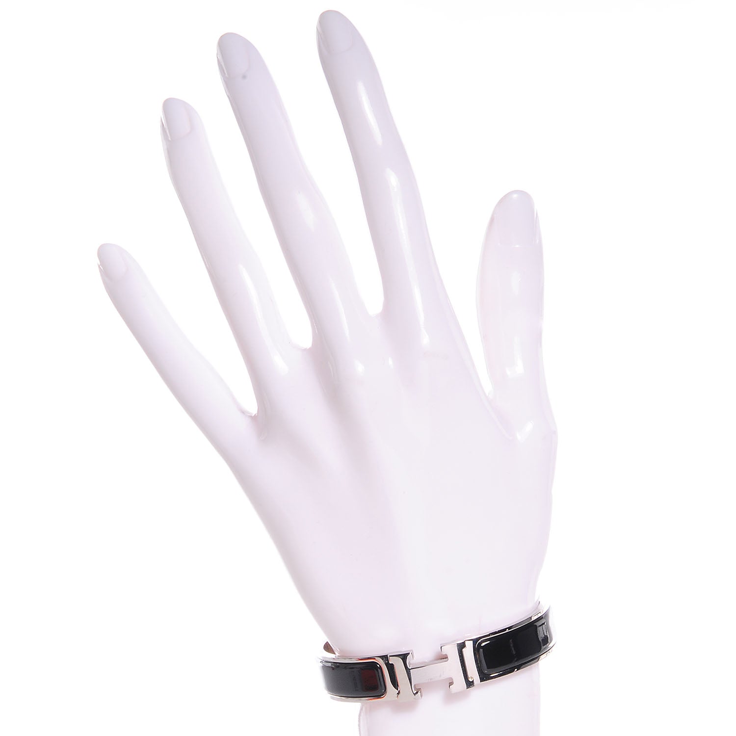 Hermes Enamel Narrow Clic Clac H Bracelet PM Black 2 of 5