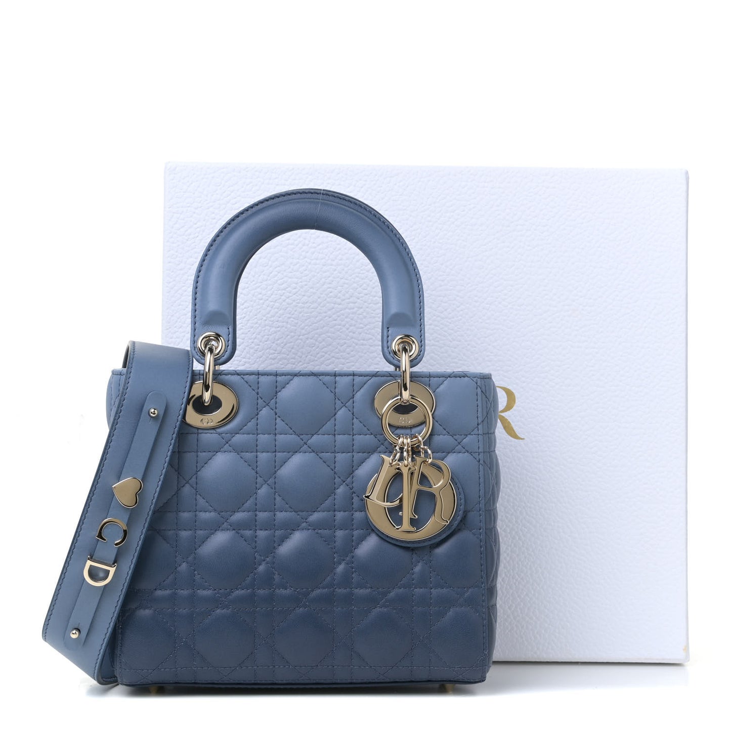Lambskin Cannage Gradient Small My ABCDior Lady Dior Indigo Blue