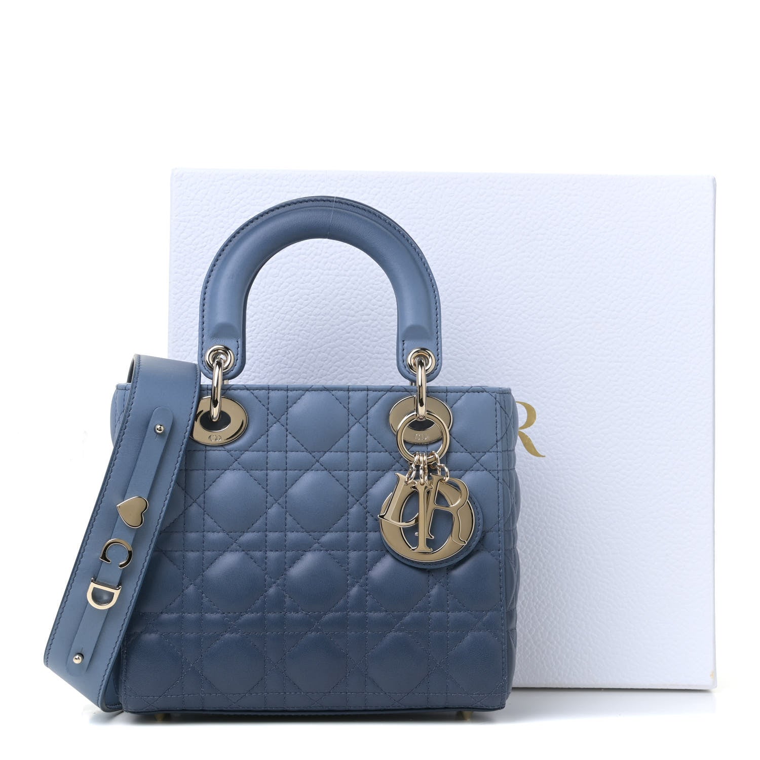 Christian Dior Lambskin Cannage Gradient Small My ABCDior Lady Dior Indigo Blue 12 of 12