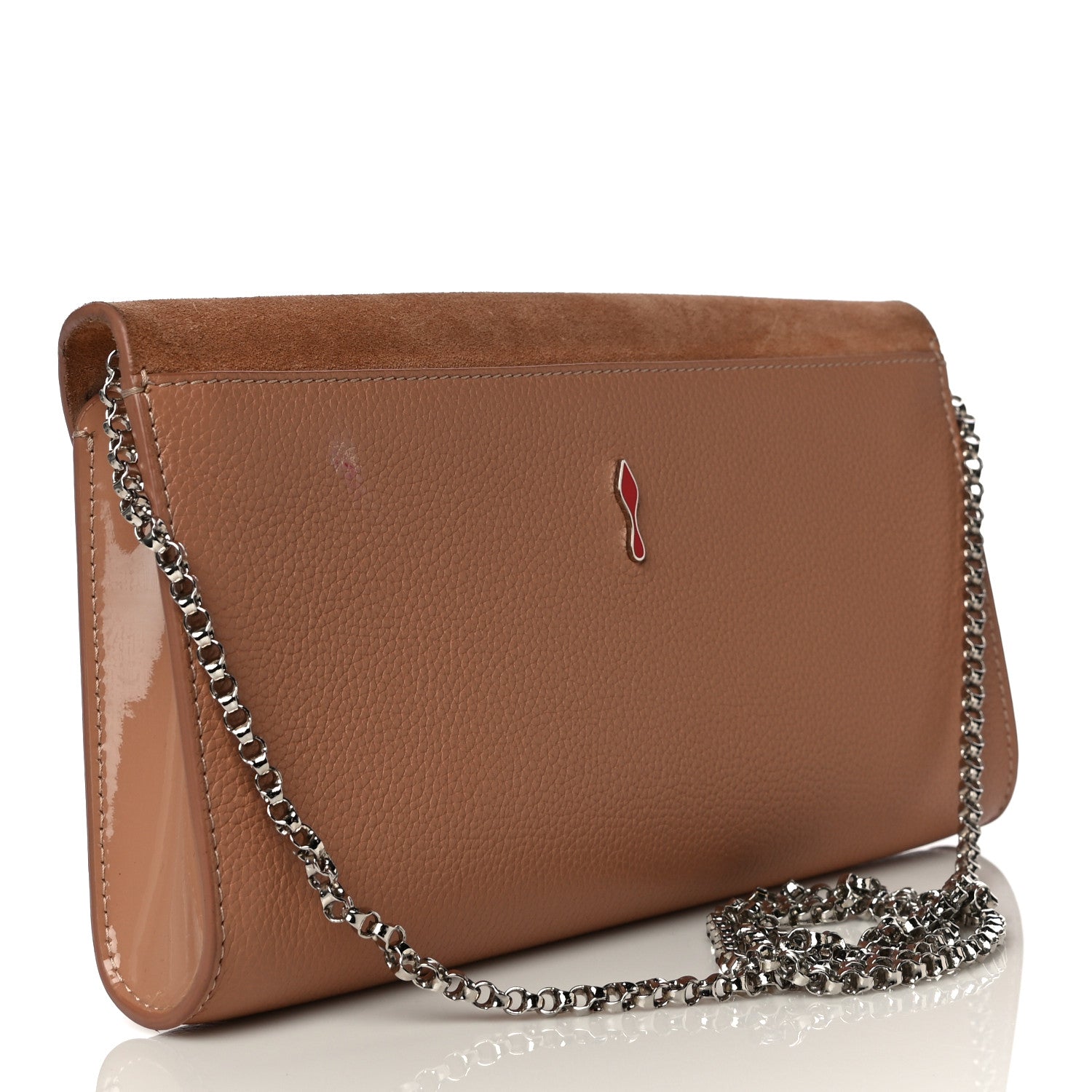 Christian Louboutin Veau Velours Calfskin Vero Dodat Clutch Cannelle 2 of 12