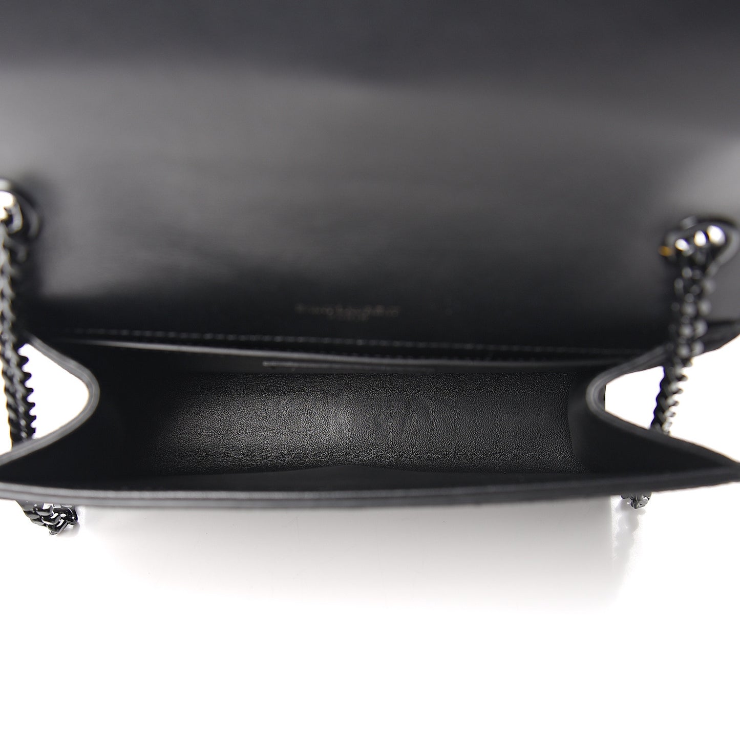 Suede Crystal Small Classic Monogram Kate Satchel Black