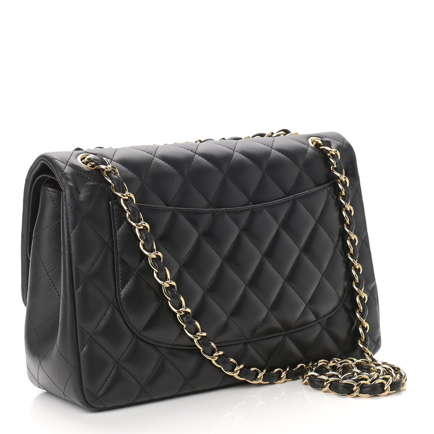 Chanel Lambskin Quilted Jumbo Double Flap Black 3 of 9