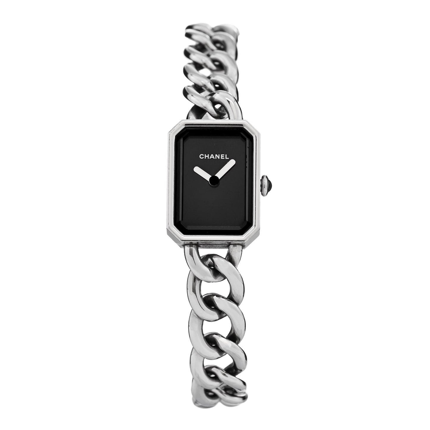 Stainless Steel 16mm Chain Premiere Quartz Watch Black