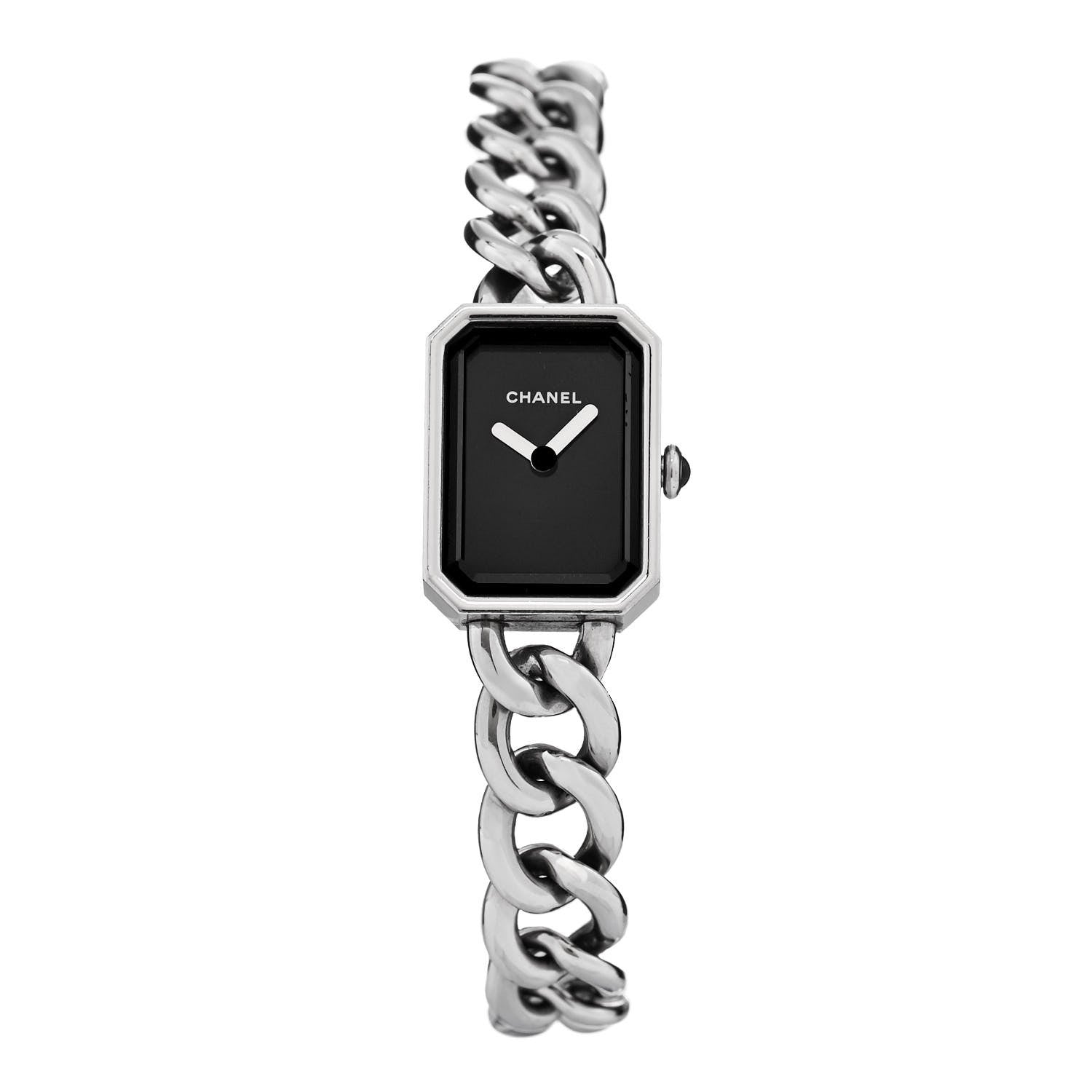 Chanel Stainless Steel 16mm Chain Premiere Quartz Watch Black 1 of 4