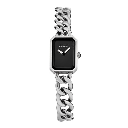 Chanel Stainless Steel 16mm Chain Premiere Quartz Watch Black 1 of 4