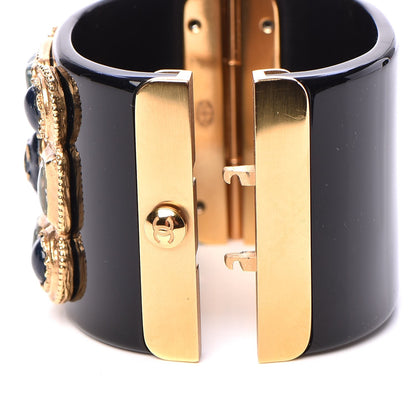 Chanel Resin Enamel CC Cabochon Cuff Blue 6 of 6