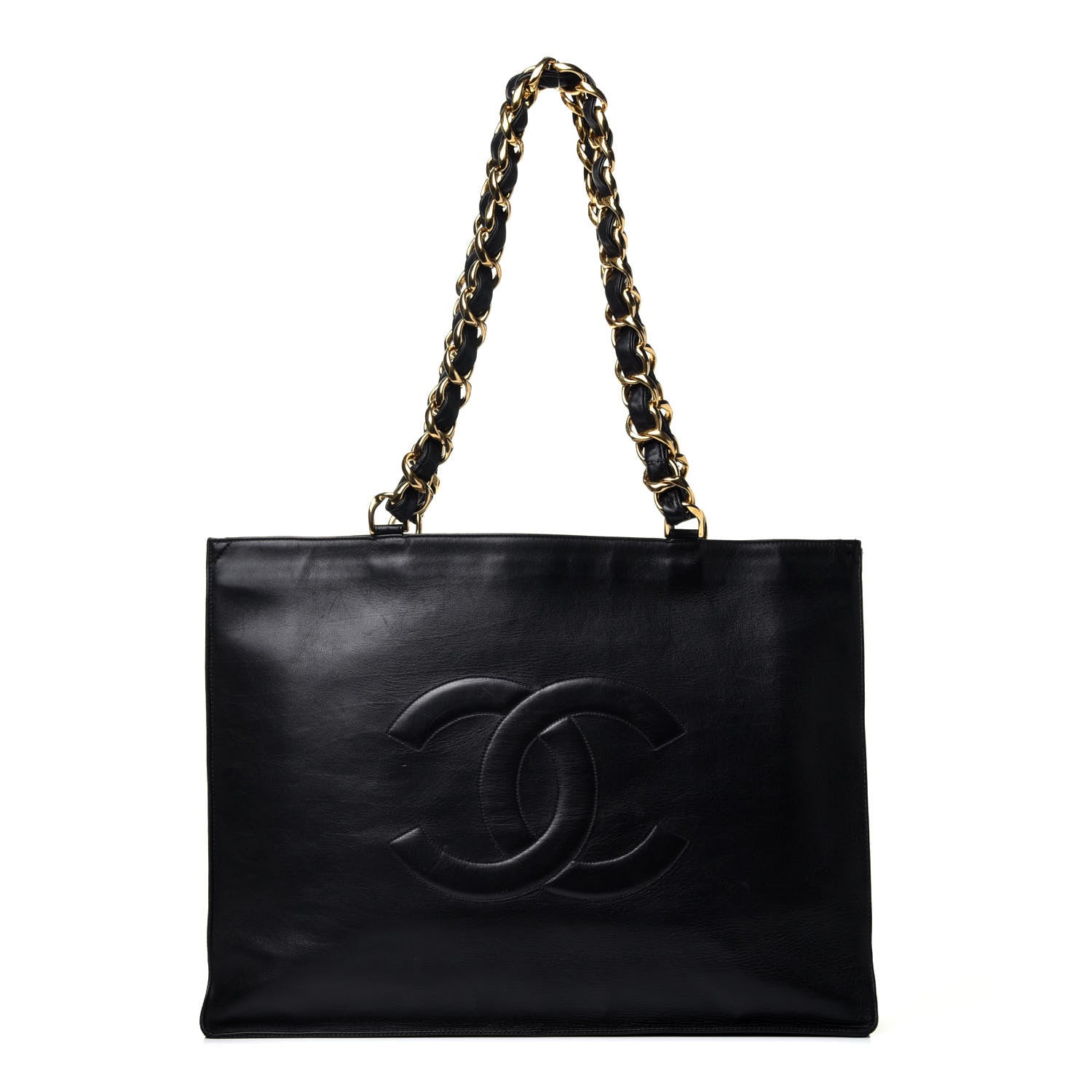 Chanel Lambskin CC Tote Black 1 of 10