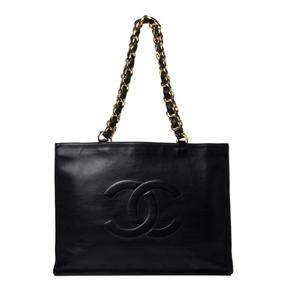 Chanel Lambskin CC Tote Black 1 of 10