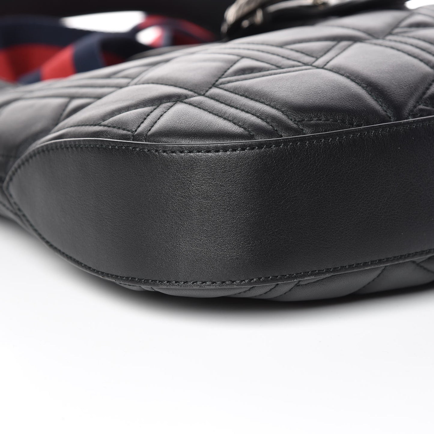 Calfskin Web Quilted Medium Dionysus Hobo Black