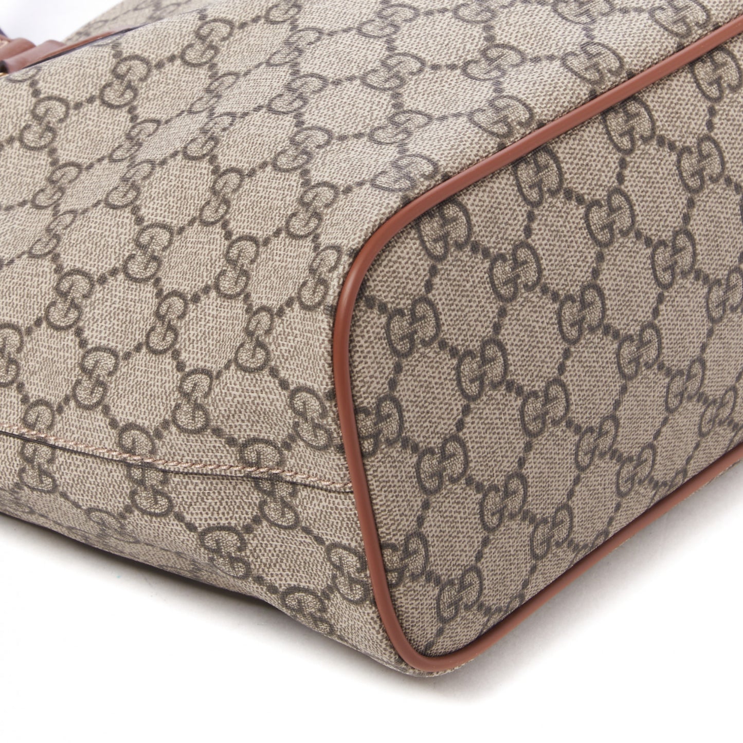 Soft GG Supreme Monogram Small Crossbody Tote Beige Cuir