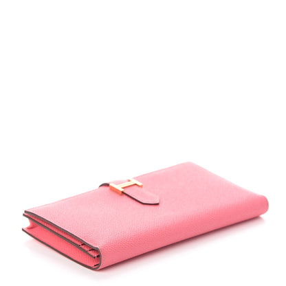 Hermes Epsom Bearn Gusset Wallet Rose Azalee 4 of 7