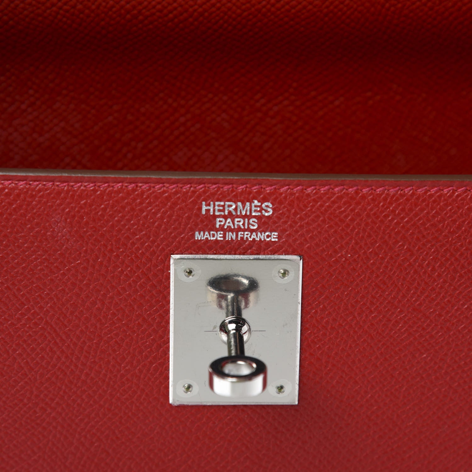 Hermes Epsom Flag Kelly Sellier 32 Rouge Casaque White 8 of 11