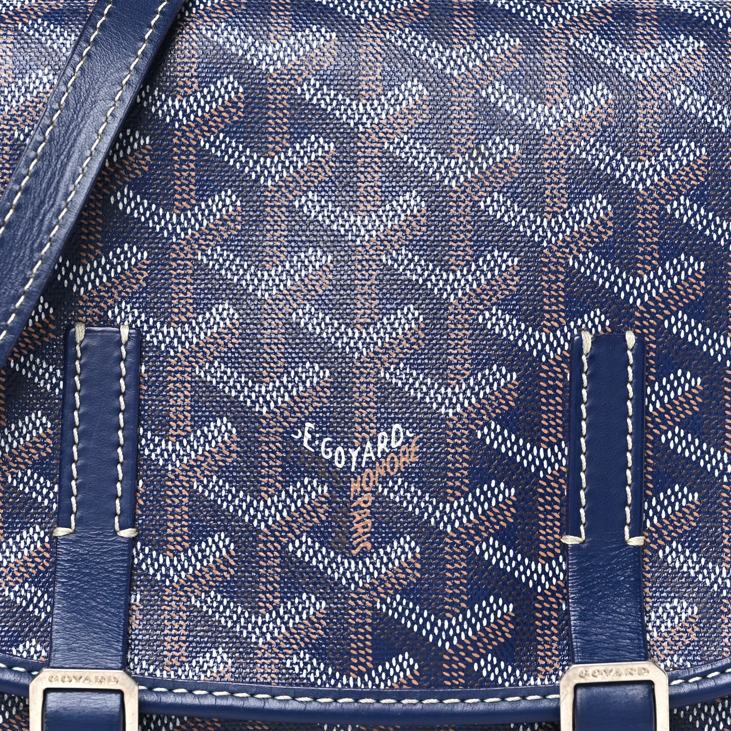Goyardine Belvedere PM Messenger Bag Navy