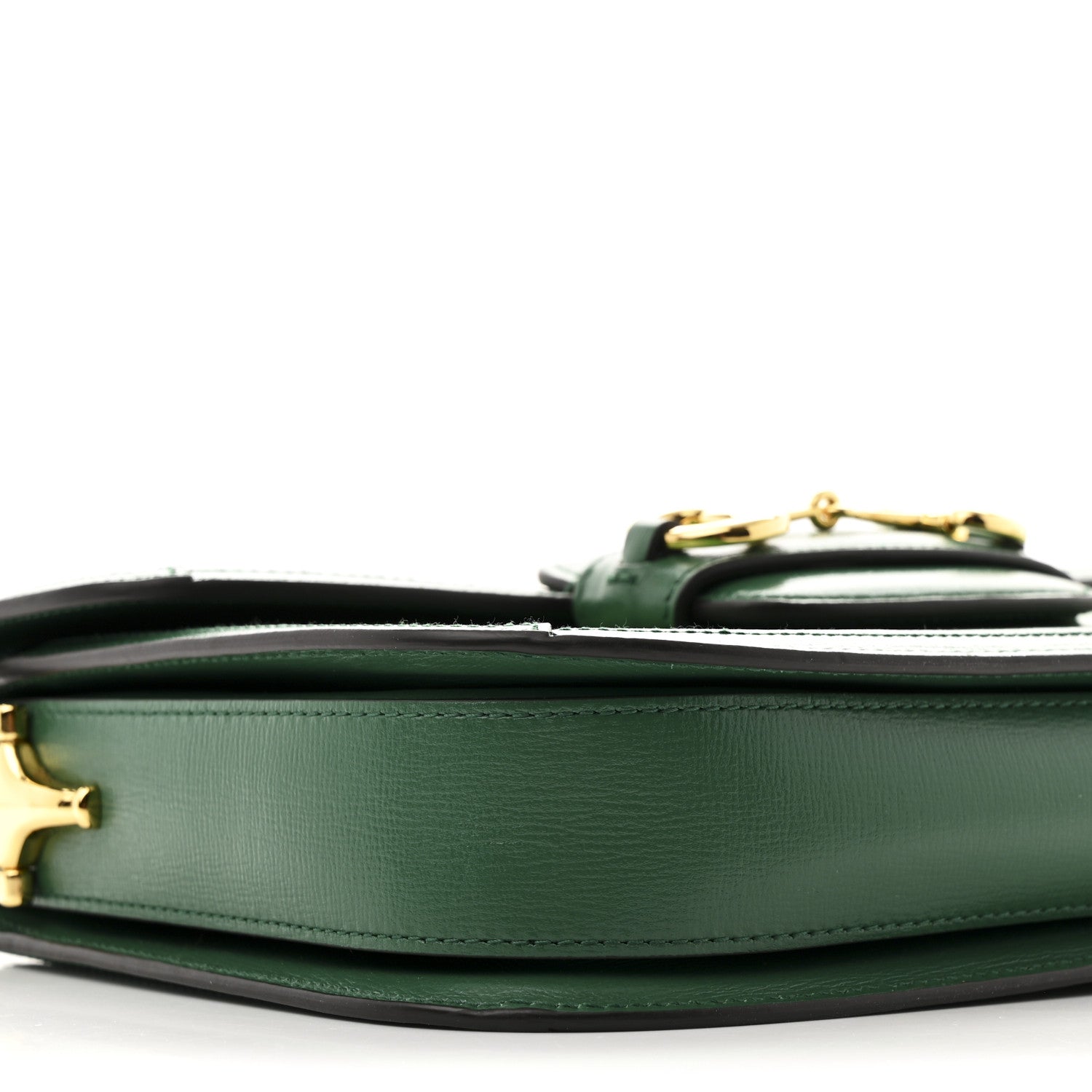 Gucci Azalea Calfskin Horsebit 1955 Shoulder Bag New Shamarock Emerald 9 of 10