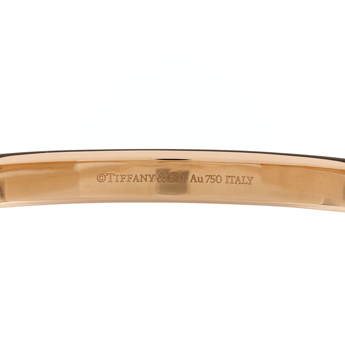 18K Rose Gold Tiffany Lock Bangle Bracelet