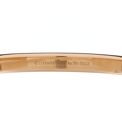 Tiffany 18K Rose Gold Tiffany Lock Bangle Bracelet 5 of 7