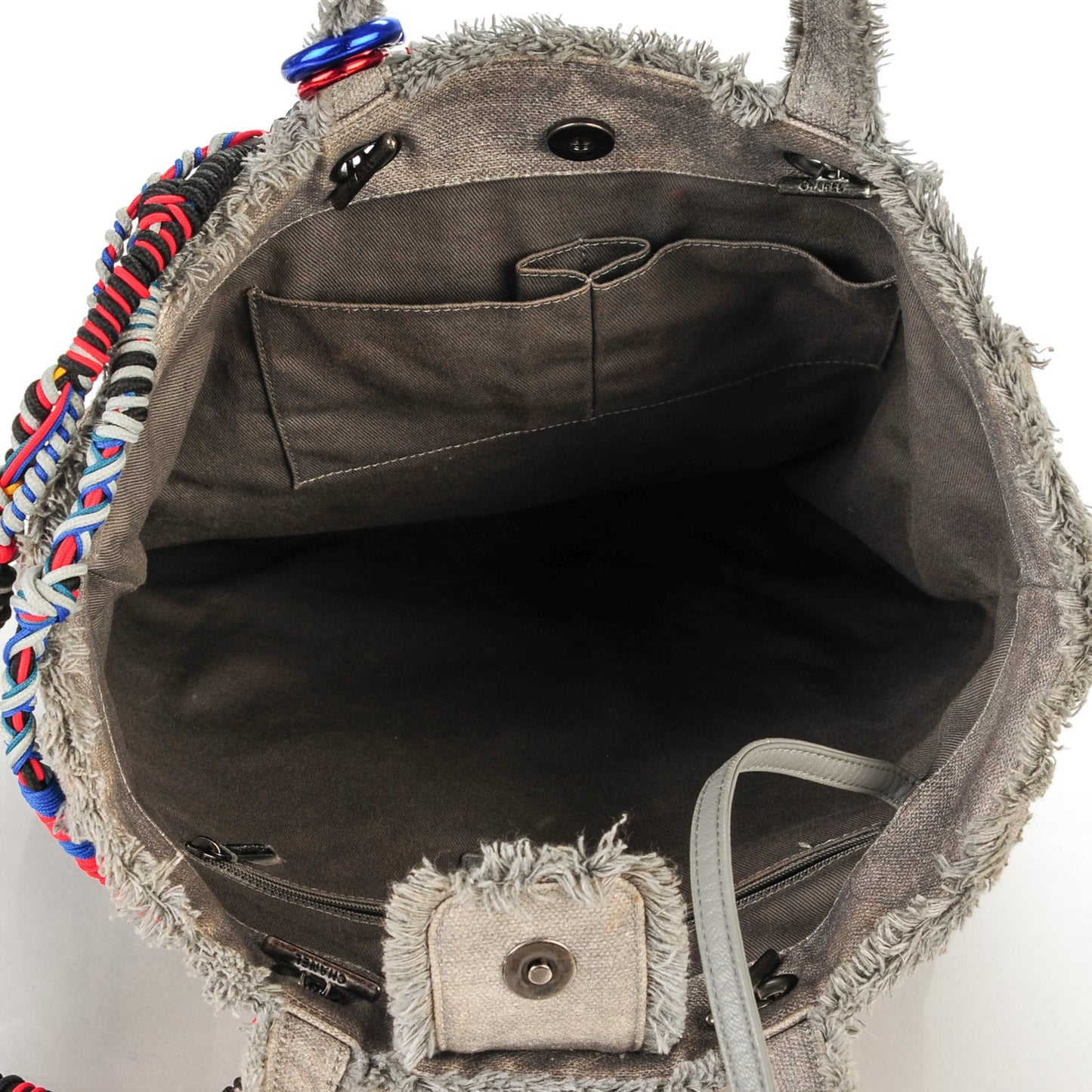Canvas Large Graffiti Tote Grey