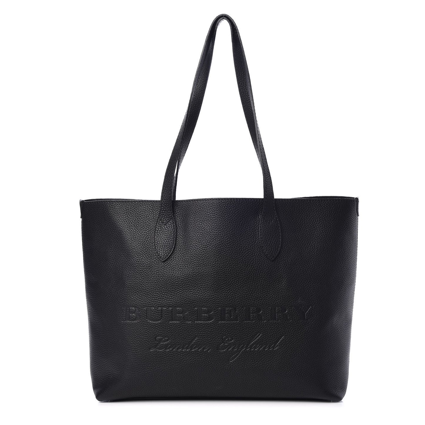 Grainy Calfskin Remington Tote Black