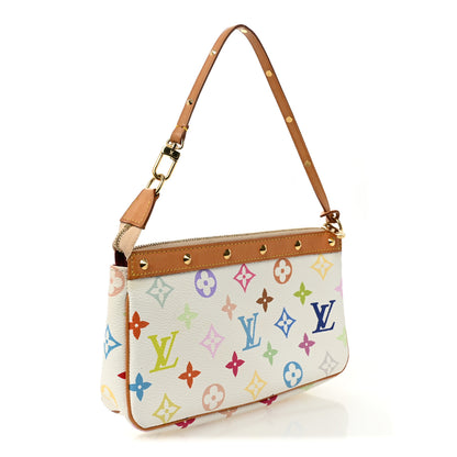 Louis Vuitton Monogram Multicolor Pochette Accessories White 3 of 9