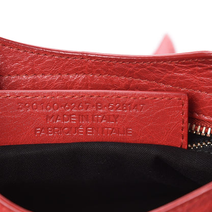 Balenciaga Agneau Gold Metallic Edge Hardware Mini City Rouge Rubis 7 of 10