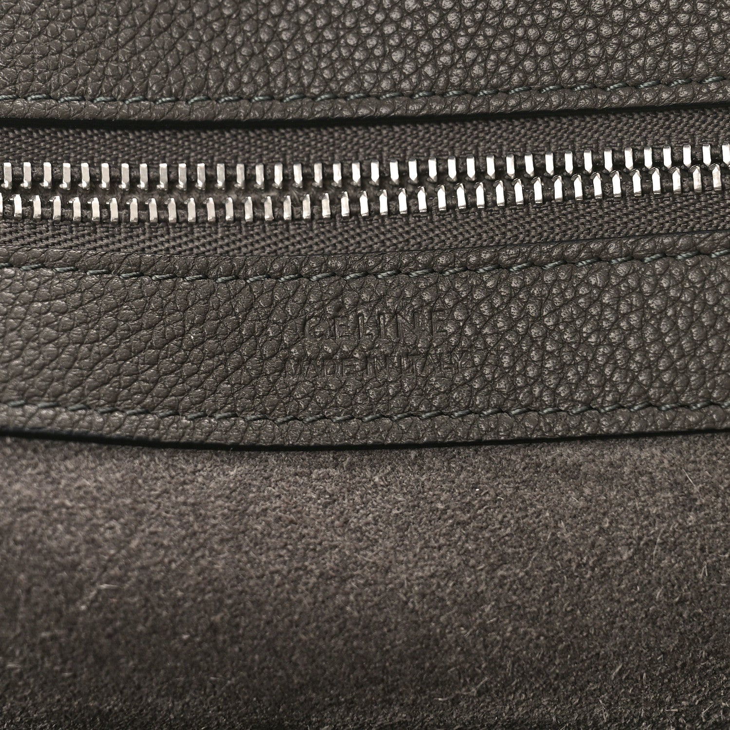 Celine Soft Grained Calfskin Small Belt Cabas Phantom Medium Grey 6 of 8