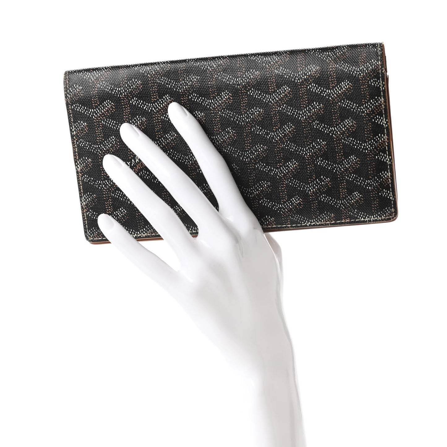 Goyardine Long Bi-Fold Wallet Black Gold