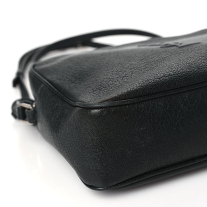 Saint Laurent Lambskin Monogram Embossed Small Lou Camera Bag Black 9 of 14