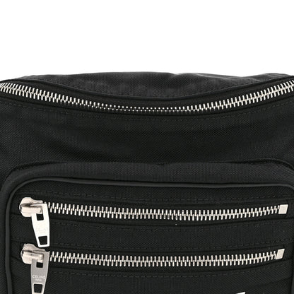 Celine Cotton Gabardine Logo Print Trekking Belt Bag Black 9 of 11